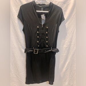 NWT QED London Black Military Look Dress